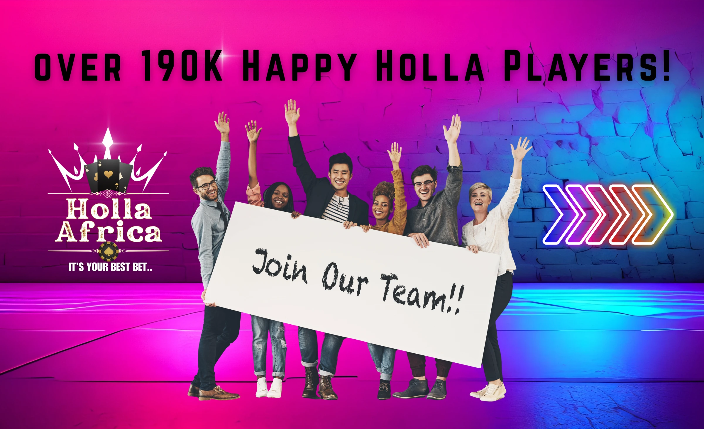 Join Our Team - Over 180K Happy Holla Players
